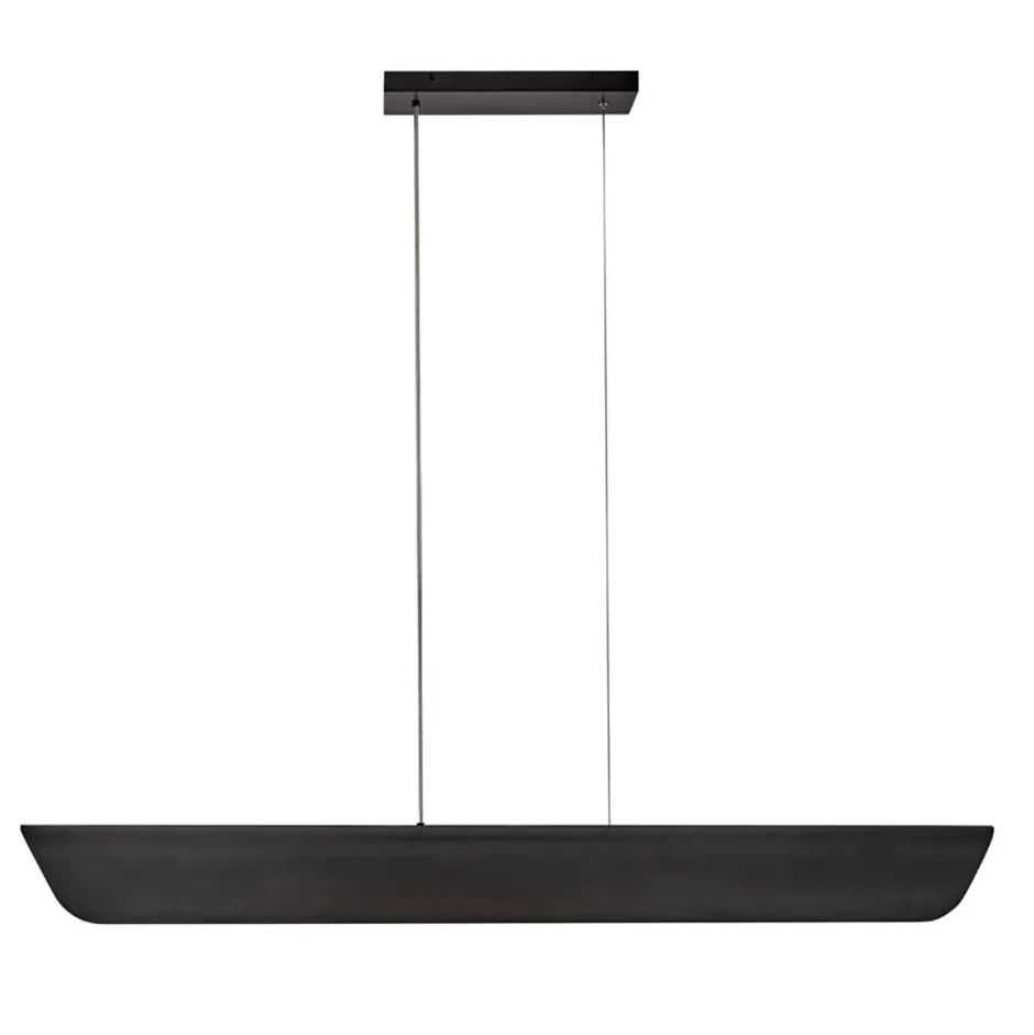 Elstead Pendelleuchte LED 116,8 cm lang Metall Glas Schwarz Modern< Hängelampen|Led Lampen