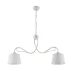 Jupiter Pendelleuchte LOCOLA Weiß 2 Stoffschirme Esszimmer< Stofflampen|Wohnzimmerlampen