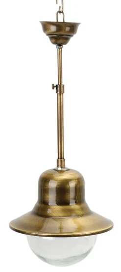 Lido Pendelleuchte Messing Garten rund Maritim IP23< Außenleuchten Antik|Gartenlaternen