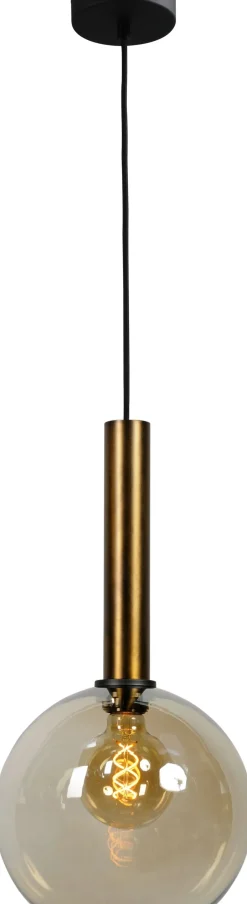 Hängelampen|Kugellampen*Masterlight Pendelleuchte Messing Schwarz Ø 25 cm Kugel Glas Metall