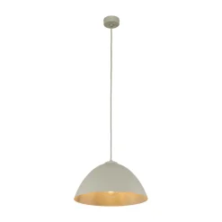 Hängelampen|Esszimmer Lampen*TK Lighting Pendelleuchte Metall Beige Ø 34 cm rund Höhe verstellbar E27