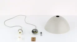 Hängelampen|Esszimmer Lampen*TK Lighting Pendelleuchte Metall Beige Ø 34 cm rund Höhe verstellbar E27