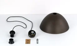 TK Lighting Pendelleuchte Metall Braun Ø 34 cm rund H: max. 165 cm E27< Hängelampen|Esszimmer Lampen