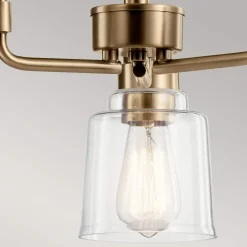 Elstead Pendelleuchte Metall Glas H: max. 148,4 cm 3-flammig< Hängelampen|Bürolampen