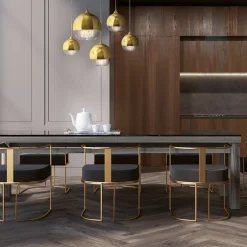 Hängelampen|Esszimmer Lampen*Maytoni Pendelleuchte Metall Glas H: max. 95 cm in Gold E27 JOY