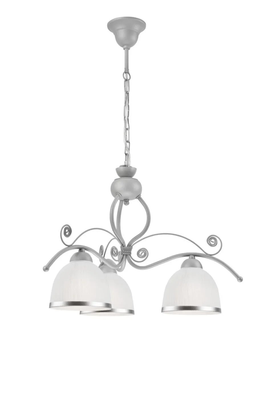 Hängelampen|Jugendstil Lampen*Lamkur Pendelleuchte Metall Glas 3-flmg Jugendstil Küche