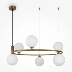 Maytoni Pendelleuchte Metall Glas G9 58 cm breit H: max. 178 cm< Hängelampen|Bürolampen