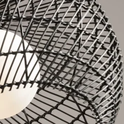 Maytoni Pendelleuchte Metall Glas G9 rund D: 30 cm Schwarz Weiß< Küchenlampen|Kugellampen