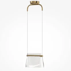 Maytoni Pendelleuchte Metall Glas LED H: max. 329 cm in Messing< Hängelampen|Led Lampen