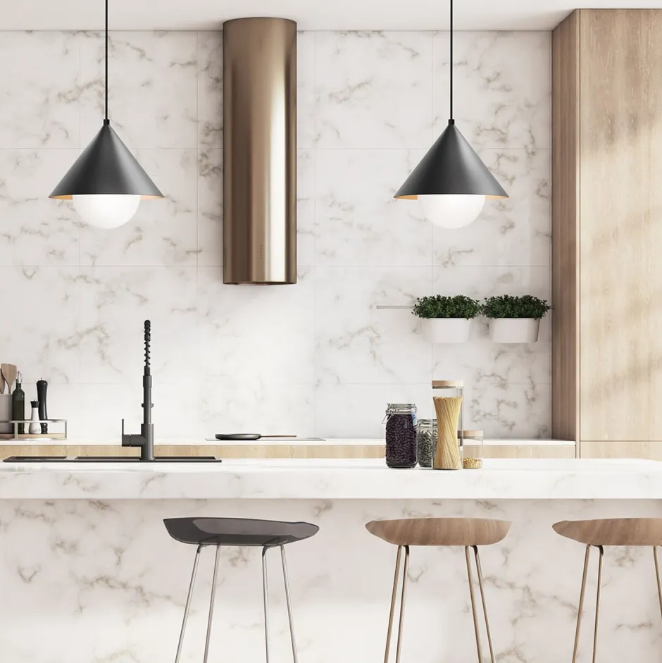 Elstead Pendelleuchte Metall Glas B: 34,3 cm H: max. 221,9 cm E27< Hängelampen|Esszimmer Lampen