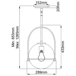 Hängelampen|Bürolampen*Elstead Pendelleuchte Metall Glas E27 rund D: 28,9 cm Schwarz
