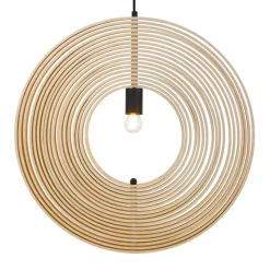 Hängelampen|Esszimmer Lampen*Maytoni Pendelleuchte Metall Holz rund Ø 60 cm H: max. 362,5 cm