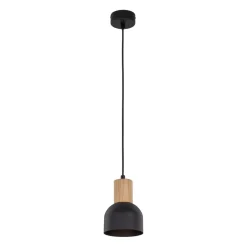 Hängelampen|Esszimmer Lampen*TK Lighting Pendelleuchte Metall Holz Ø 11,5 cm klein E27 Skandinavisch