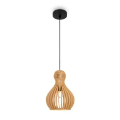 Hängelampen|Esszimmer Lampen*Maytoni Pendelleuchte Metall Holz Ø 20 cm rund H: max. 329,5 cm