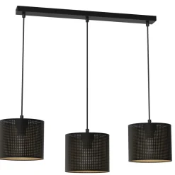 Luminex Pendelleuchte Metall in Schwarz Gold 75 cm E27 Loft< Hängelampen|Bürolampen