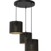 Luminex Pendelleuchte Metall in Schwarz Gold Ø45 cm E27 Loft< Hängelampen|Bürolampen