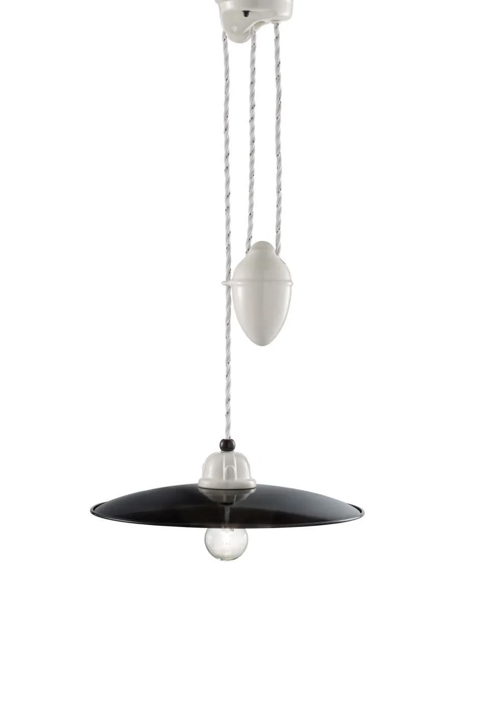 Wohnzimmerlampen|Keramiklampen*Ferroluce Pendelleuchte Metall Keramik E27 verstellbar Vintage