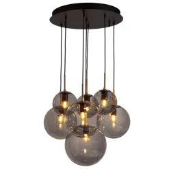 By Rydéns Pendelleuchte Metall Rauchglas B: 54 cm H: max. 120 cm< Hängelampen|Bürolampen