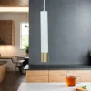 Hängelampen|Esszimmer Lampen*Luminex Pendelleuchte Metall rund Modern Ø8cm LIADAN