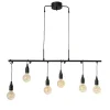 By Rydéns Pendelleuchte Metall Schwarz 110 cm lang für 6x E27< Hängelampen|Wohnzimmerlampen