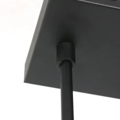 Hängelampen|Bürolampen*Steinhauer Pendelleuchte Metall Stoff Schwarz Weiß 140 cm blendarm