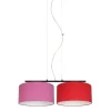 Belis Pendelleuchte Metall Stoff E27 70 cm Rosa Rot blendarm< Hängelampen|Bürolampen