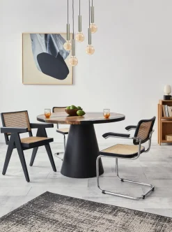 Masterlight Pendelleuchte Metall verstellbar für E27 Schwarz Nickel< Hängelampen|Wohnzimmerlampen