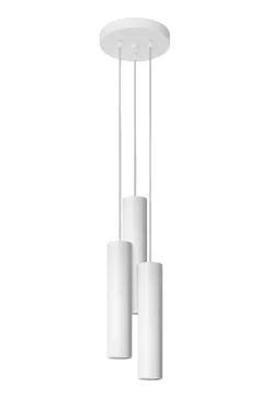 Wohnzimmerlampen|Moderne Lampen*Sollux Pendelleuchte Metall Weiß 3-flammig GU10 Ø 20 cm Modern