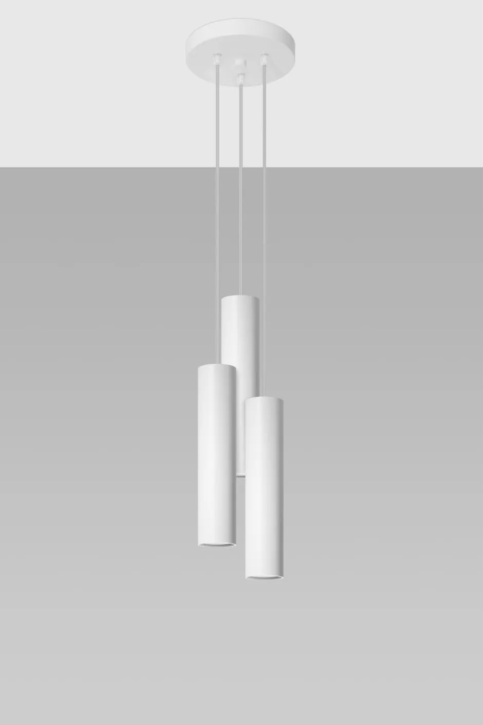 Wohnzimmerlampen|Moderne Lampen*Sollux Pendelleuchte Metall Weiß 3-flammig GU10 Ø 20 cm Modern