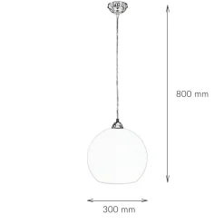 Wohnzimmerlampen|Glaslampen*Sollux Pendelleuchte mit Glasschirm in Weiß
