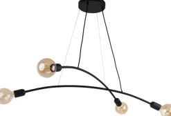 Hängelampen|Retro Lampen*TK Lighting Pendelleuchte NOKO Schwarz Retro Esstisch Lampe
