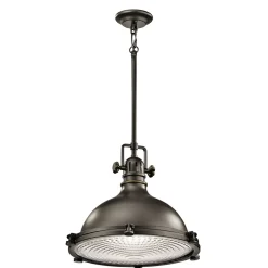 Industrie Lampen|Vintage Lampen*Elstead Pendelleuchte PILANGO Bronze Ø60cm verstellbar