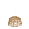 Hängelampen|Wohnzimmerlampen*Newgarden Pendelleuchte Rattan Ø 49 cm Natur Schwarz Boho E27
