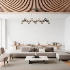 Hängelampen|Bürolampen*Maytoni Pendelleuchte Rauchglas Metall G9 H: max. 133,9 cm