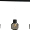 Masterlight Pendelleuchte Rauchglas Metall 3-flammig E27 Esstisch< Hängelampen|Glaslampen