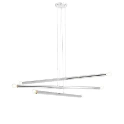 Bürolampen|Retro Lampen*ALDEX Pendelleuchte Retro in Chrom Metall 6-flmg E14 elegant