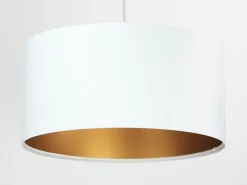 BPS Koncept Pendelleuchte ROSIE Weiß Gold Retro rund Esstisch< Hängelampen|Esszimmer Lampen