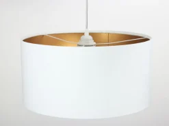 BPS Koncept Pendelleuchte ROSIE Weiß Gold Retro rund Esstisch< Hängelampen|Esszimmer Lampen