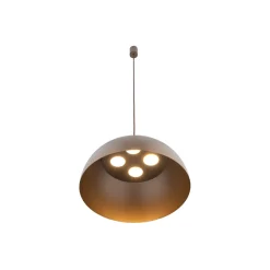 Hängelampen|Esszimmer Lampen*Nowodvorski Pendelleuchte rund Ø 50 cm Braun matt Metall 4x GX53