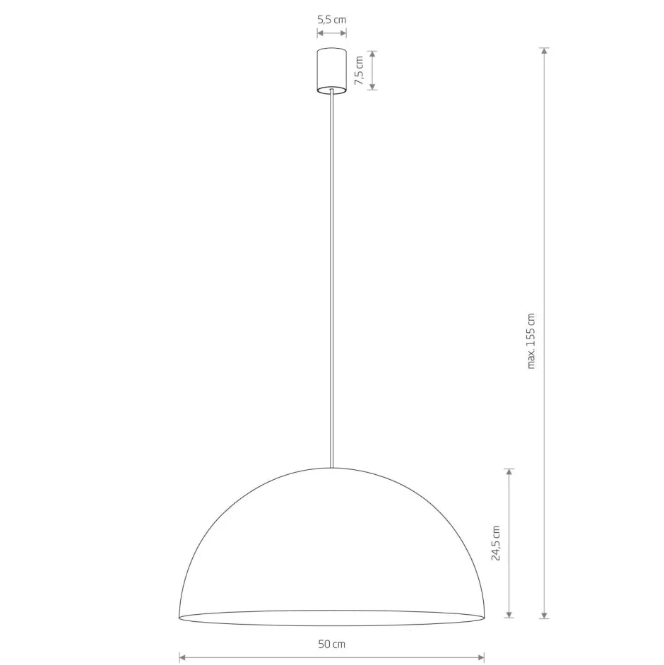 Hängelampen|Esszimmer Lampen*Nowodvorski Pendelleuchte rund Ø 50 cm Braun matt Metall 4x GX53