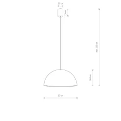 Wohnzimmerlampen|Metall Lampen*Nowodvorski Pendelleuchte rund Ø 33 cm Braun matt Metall GX53
