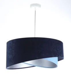 Bürolampen|Schlafzimmer Lampen*BPS Koncept Pendelleuchte rund Ø 50 cm E27 Stoff Velours Optik