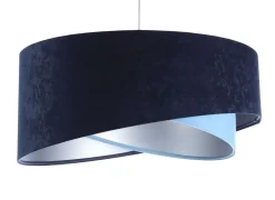 Bürolampen|Schlafzimmer Lampen*BPS Koncept Pendelleuchte rund Ø 50 cm E27 Stoff Velours Optik