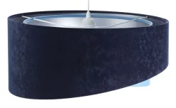 Bürolampen|Schlafzimmer Lampen*BPS Koncept Pendelleuchte rund Ø 50 cm E27 Stoff Velours Optik