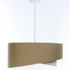 BPS Koncept Pendelleuchte rund Ø 60 cm E27 Beige Creme Stoff verstellbar< Hängelampen|Bürolampen
