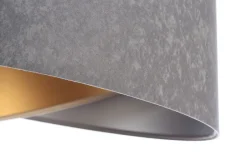 Bürolampen|Schlafzimmer Lampen*BPS Koncept Pendelleuchte rund Ø 50 cm Grau Silber Beige Gold E27 Stoff