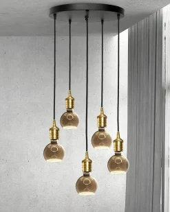 Giovanni Battista Pendelleuchte rund Ø 40 cm Messing Eisen verstellbar< Bürolampen|Lampen Aus Aller Welt