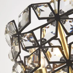 Hängelampen|Wohnzimmerlampen*Searchlight Pendelleuchte rund Ø 25 cm 2x E14 in Messing Schwarz