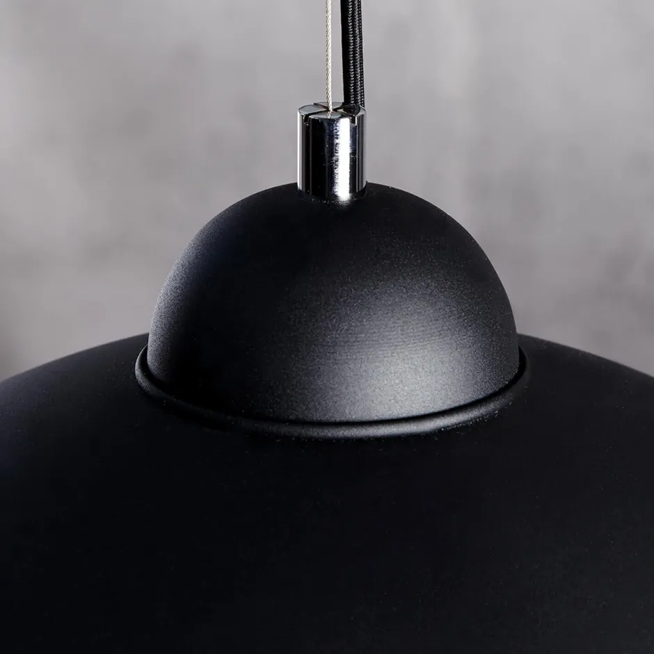 Invicta Interior Pendelleuchte rund Ø55cm Retro Schwarz Gold< Metall Lampen|Retro Lampen