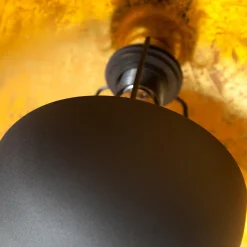 Invicta Interior Pendelleuchte rund Ø55cm Retro Schwarz Gold< Metall Lampen|Retro Lampen